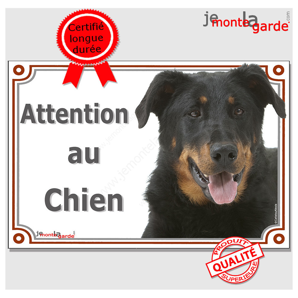 Beauceron T Te Plaque Attention Au Chien Panneau Affiche