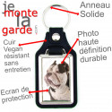 Porte-Clefs cuir vegan, photo Bully marron