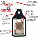 Porte-Clefs cuir vegan, photo Bully red nose