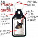 Porte-Clefs cuir vegan, photo Bull Terrier