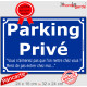 Plaque humour bleue "Parking Privé, Merci pas rentrer chez moi…" stationnement interdit