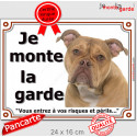 Old English Bulldog, plaque "Je Monte la Garde" 24 cm LUX