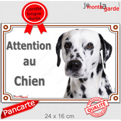 Dalmatien, plaque portail "Attention au Chien" 24 cm LUX