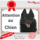 Schipperke Tête, Plaque portail "Attention au Chien" panneau affiche pancarte photo