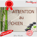 Plaque portail "Attention au Chien", Jardin Zen 24 cm OBI