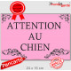 Baroque Princesse Rose, Plaque Portail Attention au Chien, pancarte, affiche panneau