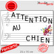 Musique, Plaque Portail Attention au Chien, pancarte, affiche panneau Musicien