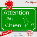 Plaque Portail "Attention au Chien" Rue Vert Gazon 2 tailles C