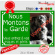 Photo personnalisable, plaque pluriel portail Vert "Nous Montons la Garde, risques périls" look plaque de rue 24 cm