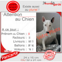 Photo Personnalisable, plaque humour "Attention au Chien, Nombre de Voleurs" 2 tailles NBR