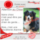 Photo Personnalisable, plaque portail humour "Attention au Chien pas bon garde, mais Excellente Alarme"