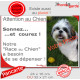 Photo Personnalisable, plaque portail humour "Attention au Chien, Sonnez et Courez, besoin d'exercice !"