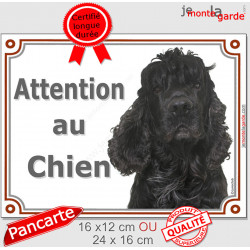 Cocker Américain, plaque portail "Attention au Chien" 2 tailles LUX D