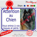 Photo Personnalisable, plaque portail "Attention au Chien, Risques Périls" 7 couleurs, 2 tailles D