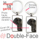 Porte-Clefs métallique double face photo XXX, idée cadeau porte clés fer acier