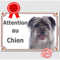 Labrit gris, plaque portail "Attention au Chien" portail 2 tailles LUX D