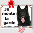 Groenendael, plaque portail "Je Monte la Garde" 2 tailles LUX D