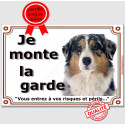 Aussie Merle, plaque portail "Je Monte la Garde" 2 tailles LUX D