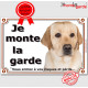 Labrador Sable Tête, Plaque portail Je Monte la Garde, panneau affiche pancarte, risques périls attention au chien