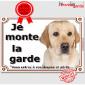 Labrador Sable, plaque portail "Je Monte la Garde" 2 tailles LUX D