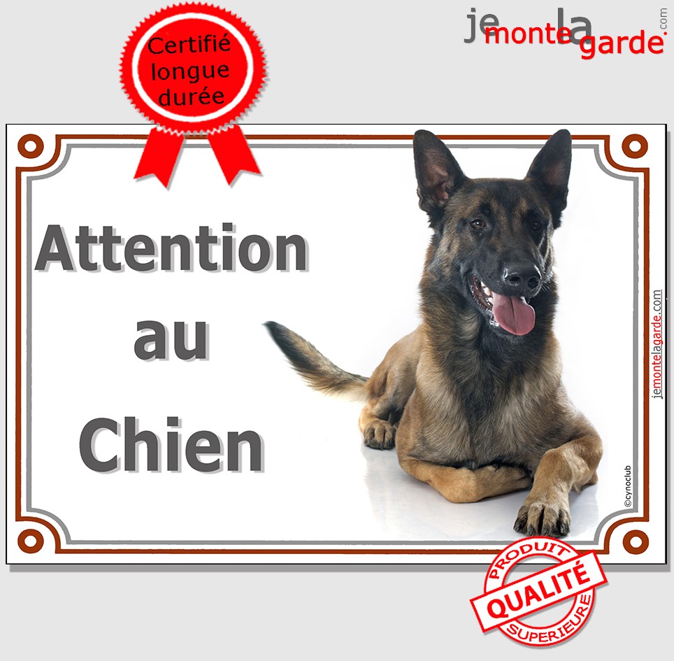 Plaque Attention Au Chien Berger Malinois Personnalisée, Personnalisable  avec votre Photo et Texte - Signalétique/Plaque Attention Au Chien -  kdoartisanal