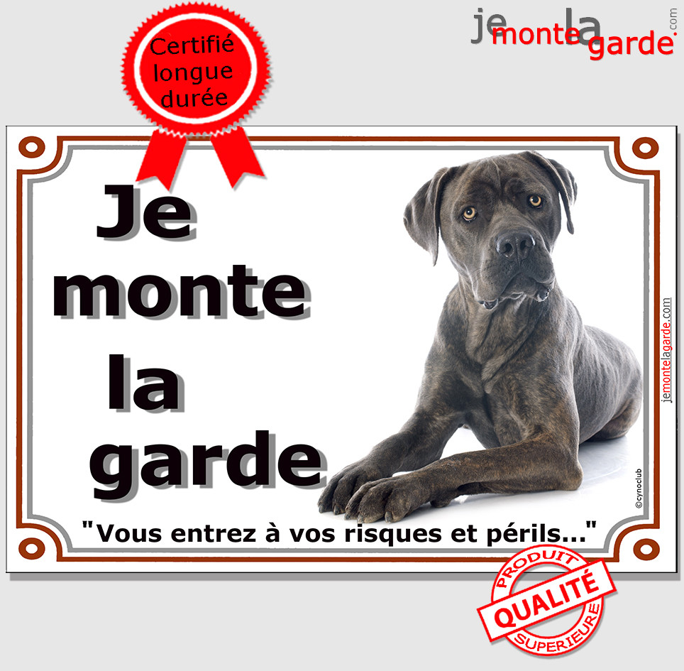 Plaque Je monte la garde 1 - Pour autocollant - CANISLANA