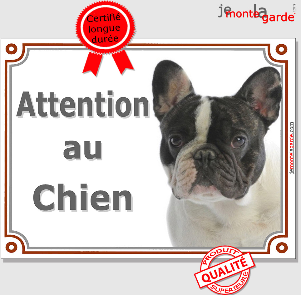 Bouledogue Fran ais Caille noir Plaque portail