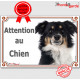 Berger Australien Miniature tricolore noir, plaque portail "Attention au Chien" pancarte photo panneau aussie TOY Américain