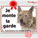 Berger Picard, plaque portail "Je Monte la Garde, risques et périls" pancarte attention au chien panneau photo