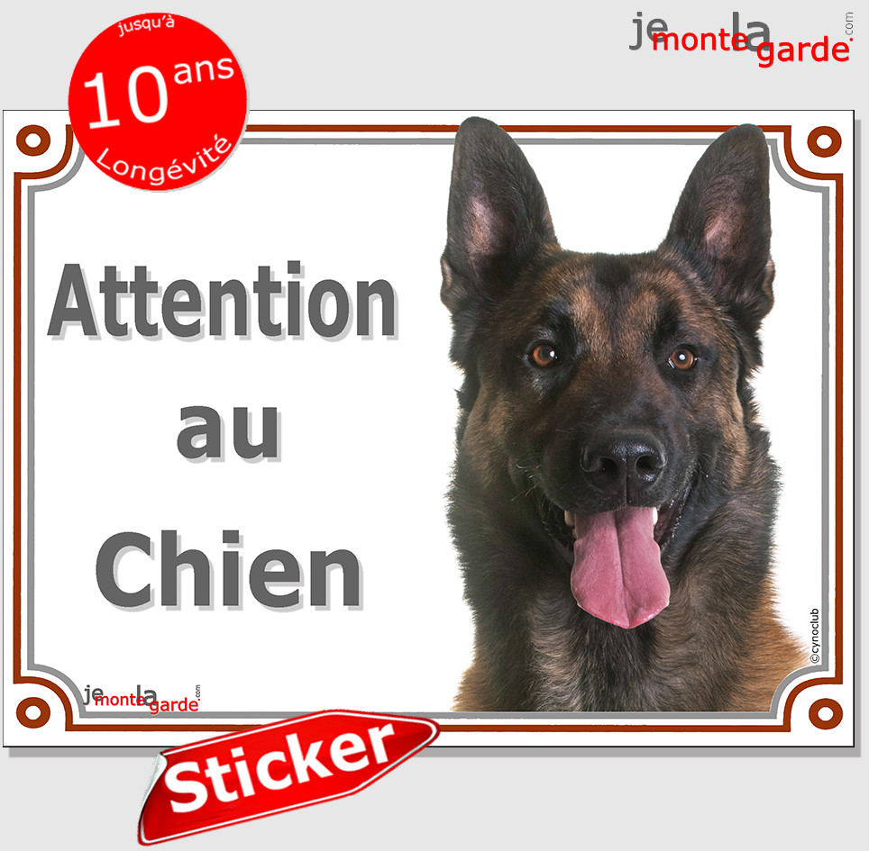 Pictogramme Attention au chien (Q0469) Diamètre 83 mm Matière Adhesif