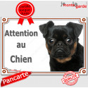 Brabançon, plaque portail "Attention au Chien" 24 cm LUX