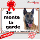 Berger Belge Malinois Tête, Plaque portail "Je Monte la Garde, risques périls" panneau affiche pancarte attention au chien photo