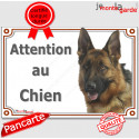 Berger Allemand, plaque portail "Attention au Chien" 2 tailles LUX D