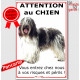 Schapendoes Neerlandais, pancarte portail verticale, plaque panneau affiche "Attention au chien" photo