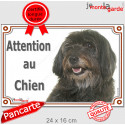 Labrit noir, plaque portail "Attention au Chien" 2 tailles LUX D