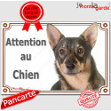 Spitz des Wisigoths, plaque portail "Attention au Chien" 24 cm