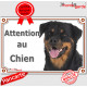 Rottweiler, plaque portail "Attention au Chien" pancarte panneau photo Rott