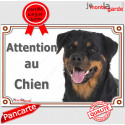 Rottweiler, plaque portail "Attention au Chien" 24 cm LUX