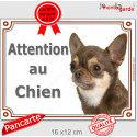 Chihuahua, plaque portail "Attention au Chien" 2 tailles LUX D