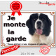 Landseer Tête, Plaque portail "portail Je Monte la Garde, risques périls" panneau affiche pancarte photo attention au chien