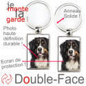 Porte-Clefs Métal, double face photo Bouvier Bernois