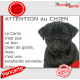 Plaque portail humour "Attention au Chien, notre Carlin noir est une sonnette" pancarte panneau drôle photo