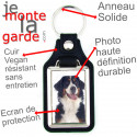 Porte-Clefs cuir vegan, photo Bouvier Bernois