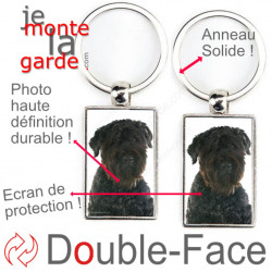 Porte-Clefs Métal, double face photo Bouvier des Flandres