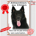 Groenendael, plaque portail verticale "Attention au Chien" 24 cm VL