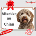 Lagotto Romagnolo, plaque portail "Attention au Chien" 24 cm LUX