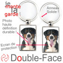 Porte-Clefs Métal, double face photo Bouvier Suisse