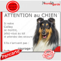 Colley, plaque humour "Jetez Vous au Sol, Attention au Chien" 24 cm JET