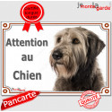 Irish Wolfhound, plaque portail "Attention au Chien" 24 cm LUX