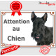 Scottish Terrier noir Tête, plaque portail "Attention au Chien" pancarte panneau écossais photo